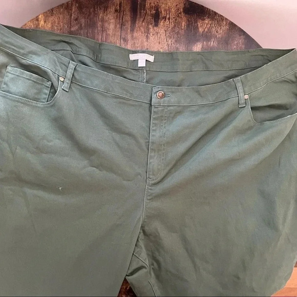Woman Within green plus size jeans. Size: 34W - Picture 3 of 7